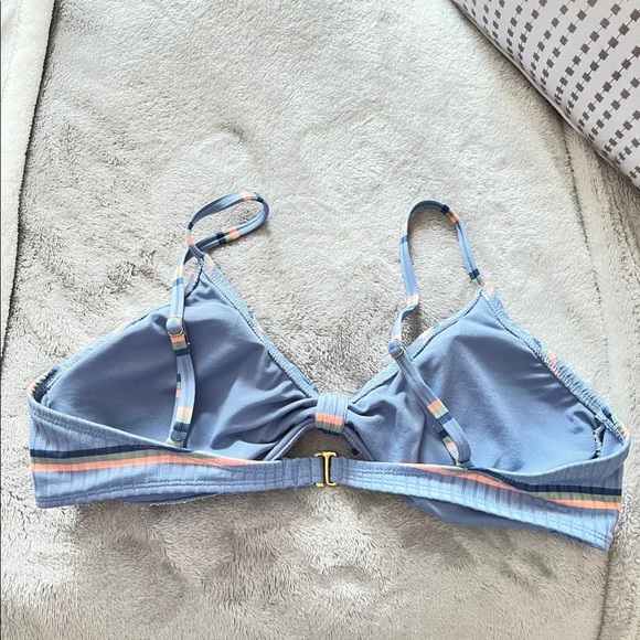 Blue Ribbed Bikini Top - Picture 2 of 2